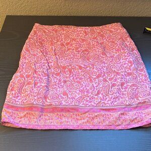Pink Paisley mini Skirt